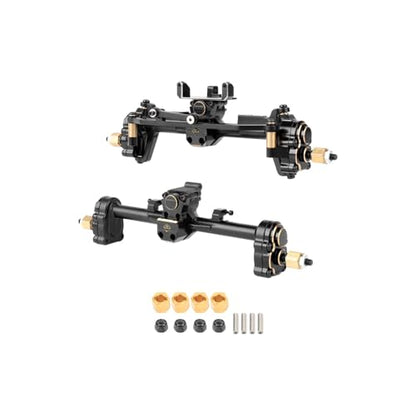 SCX24 Extended Portal Axles +10MM/Side, Front Rear High Clearance Axles for SCX24 Upgrades 1/24 RC Crawler, Extended Axial SCX 24 Axles Housing, More Tough, Durable and Steering Smooth