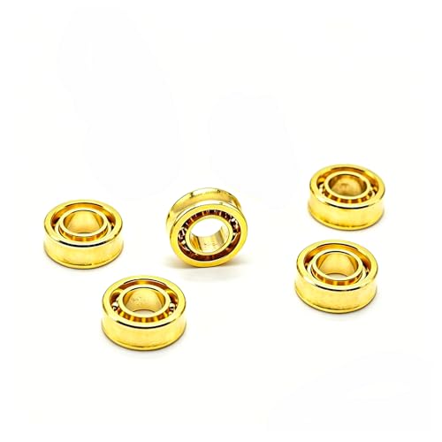AXK 5Pcs R188 Golden Yoyo Bearing UR188 Fingertip Gyro Bearing 6.35X12.7X4.76mm UR188KK