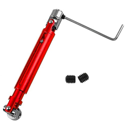 1Pair ShareGoo Aluminium Alloy RC Car Drive Shaft 103-148mm Universal Joint CVD DriveShaft Compatible with Axial SCX10 Tamiya CC01 D90 RC4WD TF2 HSP Redcat 1/10 RC Crawler (Red) - color: Red