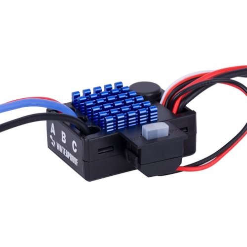 35A Waterproof Sensorless Brushless ESC with 5V/2A BEC Upgrade Speed Controller for 1/16 & 1/18 RC Off-Road Vehicles
