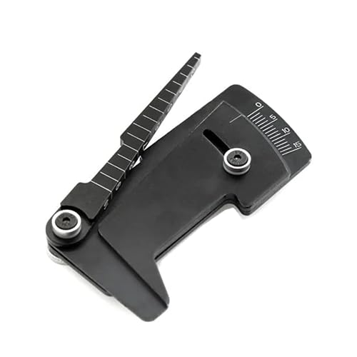 KingVal Metal Adjustable Ruler 15 Degrees RC Car Wheel Tire Camber Gauge Height Measuring Tool Compatible with 1/10 RC Car (Black) - color: Black