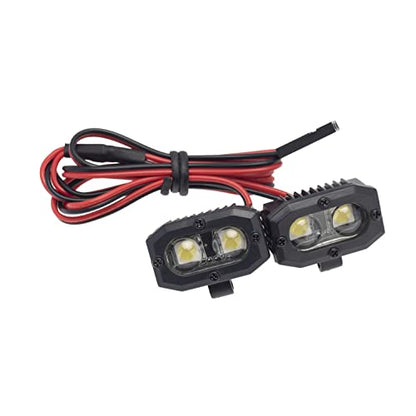 DKKY RC Car Lights LED Spotlights 1/10 Scale RC Crawler Accessories for Axial SCX10 90046 Traxxas TRX4 TRX6 Wraith RR10 MST Redcat Gen8 (2 Dual Lights Without Controller) - style: 2 Dual Lights without Controller