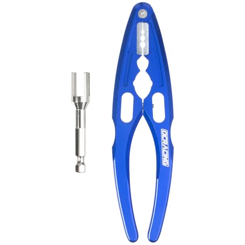 RC Shock Pliers w/Ball End Multi-Function & Hex Bit Linkages Link Rod Ends Installing Tools for Arrma Losi Redcat HPI Tamiya RC Car Truck Buggy Crawlers Shocks Tools (Blue) - color: Blue