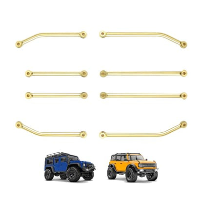 Brass Steering Links High Clearance Chassis Trx4m Links Set CNC for TRX4M Upgrades 1/18 RC Crawler