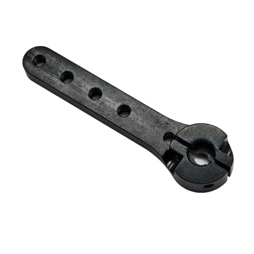 2pcs Aluminum 25T Servo Horn 56mm M2.5 Thread Metal 25 Teeth Extension Steering Servo Arm Compatible with 30-100CC Balsa Airplanes RC Plane Helicopter Car (Black) - color: Black
