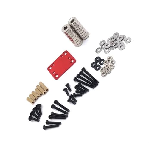 RC Crawlers Components For Wltoys 284131 K999 K969 K989 P929 P939 For Kyosho For Mini-Q RC01 RC Car Body Post Magnet Invisible Fixed Mount 1/28 Upgrade Parts(Red) - color: Red