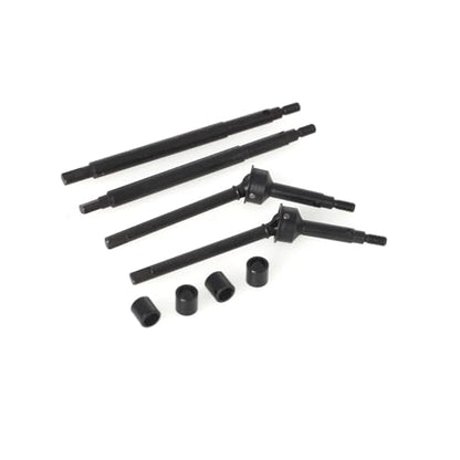 LCX 1/18th RC Crawler Car Hard Steel Front Rear Axle Drive Shaft CVD Universal Axle Set Straight Axle Set for TRX4M, Upgrades Parts Accessories