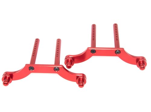 Body Post Mount Compatible with HPI 1/8 Savage Upgrade 85060 RC Car Aluminum Alloy Front Rear Shell Post Part(Red) - color: Red