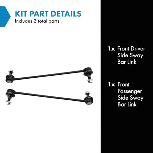 TRQ Front Driver and Passenger Side Sway Bar Link Set 2 Piece for 2018-2022 Honda Odyssey - style: PSA29436