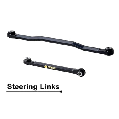 10PCS Brass High Clearance Chassis Links and Steering Links Set for HPI Venture18 Upgrade,Black Coating