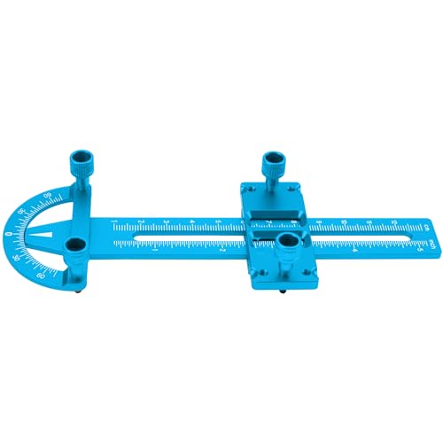 Aluminum Shock Synchronizer Ruler Balance Measurement Tool Compatible with 1/10 1/12 Axial SCX10 TRX4 Tamiya TT02 TT02 CC01 MST XV01 TF2 RC Car (Blue) - color: Blue