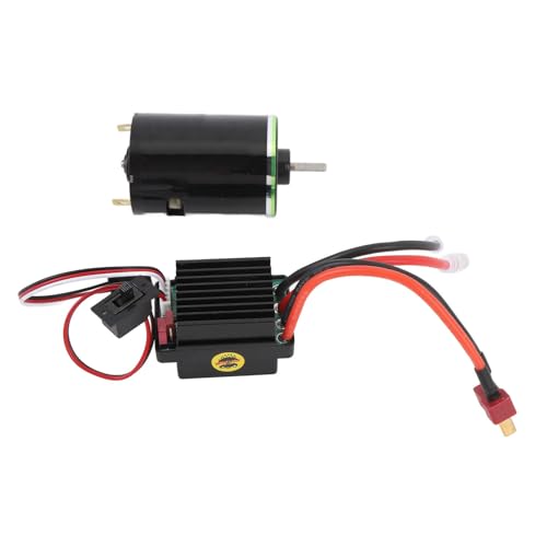 320A Brushed Motor ESC Combo, 540 Brushed Motor, 5V 2A BEC, Forward Backward Speed Control, RC for 1/10 RC Crawler Car (27T)