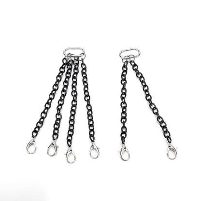 Asixxsix 2pcs Metal Trailer Chain with Tow Hook and Lobster Claw Hooks for RC Crane Model 1/50 DIY Decoration Accessories, for Crawler Climbing Car Upgrade Parts (8CM) - size: 8CM