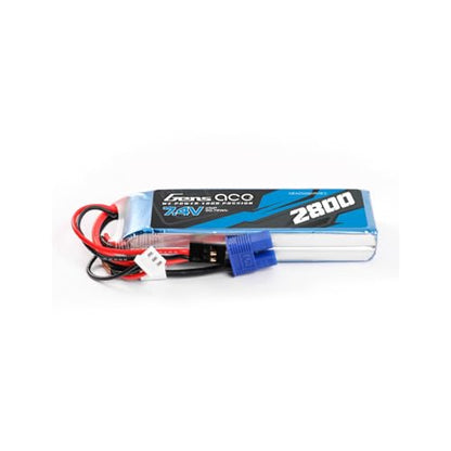 Gens ace 2800mAh 2S1P 7.4V RX Lipo Battery with EC3 & JR Plug(4Pcs)