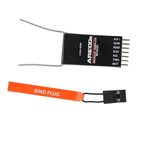 DSM2 AR6100E 6-Channel 2.4GHz Receiver Compatible DX6I DX7 DX8 DX18 DSX6 DSX9 Transmitter Helicopters