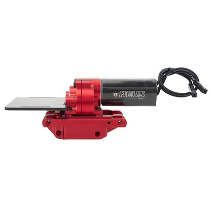MEUS RACING TRX4M Transmission Motor Kit with Skid Plate and Battery Mount for TRX4M Defender Bronco K10 F150 1/18 RC Crawler Car Upgrades Toy Vehicles and Accessories (Red) - color: Red