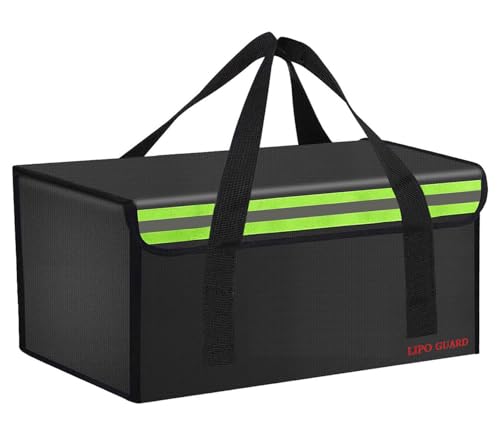 17.8"x9.8"x9.8" Ebike Battery Safe Bag Fireproof Charging Lipo Bag Large Capatity for Lipo Battery Pack Storage Charging Transport, Home Office Travel Fireproof Safe Storage Pouch - size: 450*250*250mm