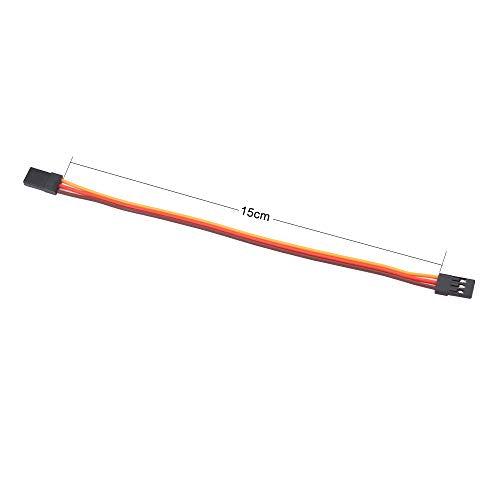 10pcs Male to Male Servo Extension Lead Wire 22awg 60cores Cable 15cm for RC Airplane(C61-10)