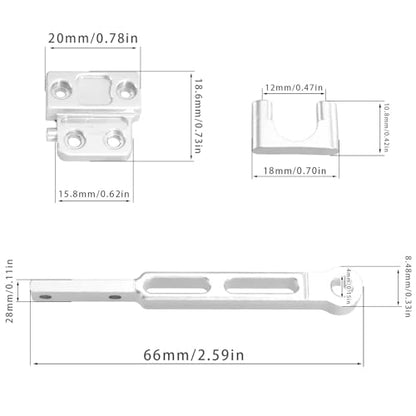Metal Rear Axle Shock Link Rod Leaf Spring Upgrade Link Suitable for Mangniu 1/12 MN82 MN82S MN82PRO 1/12 Scale RC Climbing Car (Silver) - color: Silver
