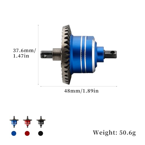 Steel Gear Differential Diff RC Upgraded Parts for TRAXXAS 1/10 Slash 4x4 Stampede 4X4 Rustler 4X4 Hoss 4x4 VXL F-150 RC Car, Blue - color: Blue