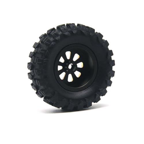 Brass 0.7" Wheel and Brass/Offset and 0.7‘’ Wheel Tire with Foam for SCX30 Cars Upgrade Parts 4pcs/Set (Wheel and Tire Set) - color: Wheel and Tire Set