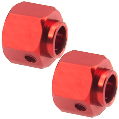 ShareGoo Aluminum RC 12mm Hex Extended Wheel Hex Hub Extension 9mm Offset Spacers Compatible with Traxxas TRX4 TRX6 1/10 RC Crawler (9mm, Red) - color: Red, size: 9mm