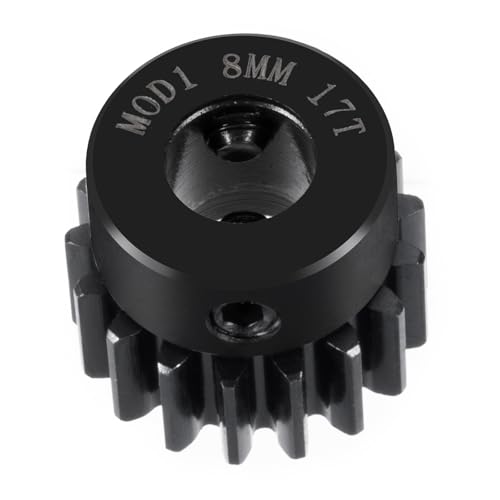 LSG 8mm M1 16T 17T 18T 19T 21T 24T 26T 27T 29T Steel Pinion Gear | for 1/5 X-MAXX RC Model Car Buggy Truck Hardened Steel 8mm Shaft Motor M1 Pitch Gears Upgrade Parts - size: 17T