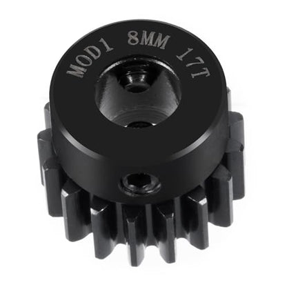 LSG 8mm M1 16T 17T 18T 19T 21T 24T 26T 27T 29T Steel Pinion Gear | for 1/5 X-MAXX RC Model Car Buggy Truck Hardened Steel 8mm Shaft Motor M1 Pitch Gears Upgrade Parts - size: 17T