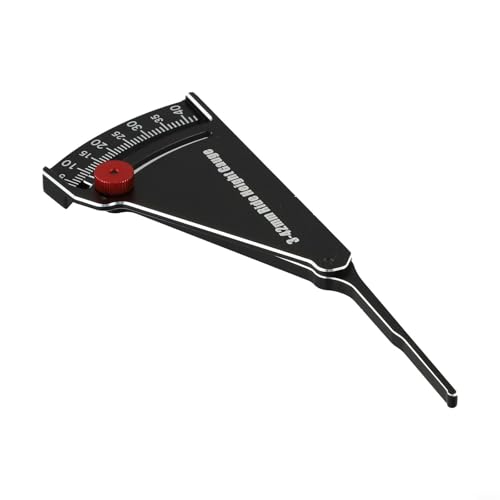 Aluminum RC Car Height Gauge 3-42mm Adjustable Ride Height Wheel Rim Camber Ruler Measuring Tool for On-Road Off-Road Vehicles and Trucks Black Finish