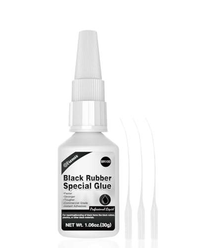 30g Black Rubber Adhesive for Tire Repair, Edge Bonding, DIY Crafts | Quick-Dry, High-Strength Patch Glue for Durable RC Tire and Super Rubber Bonding - size: Black Rubber Adhesive