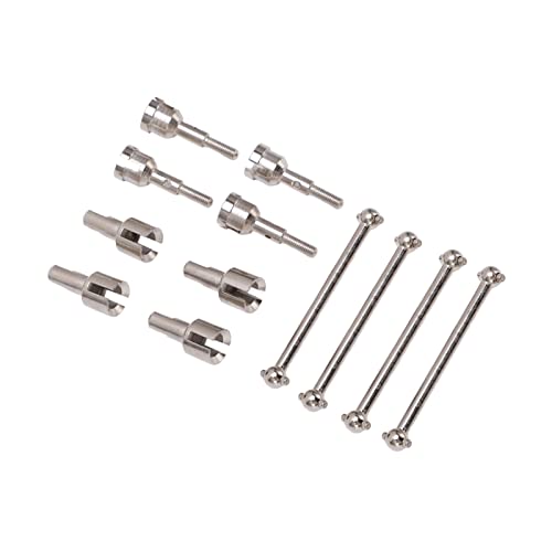 Zerodis RC Drive Shaft Dogbones Aluminum Alloy Diff Cup Joint Axle Set 4Pcs Front Rear Drive Shaft Set for 1 18 Scale RC Car DIY Users for A949 A959 A969 A979 K929 (Silver) - color: Silver