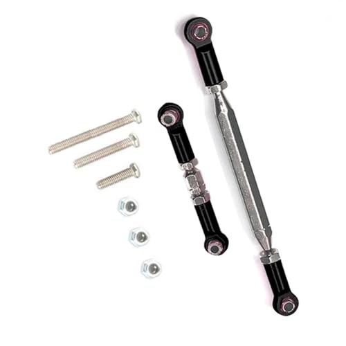 RC Car Rod Linkage Compatible with MN D90 D99 for MN-90 FJ-45 1/12 RC Car Crawler Metal Adjustable Steering Linkage Servo Link Pull Rod Turnbuckle