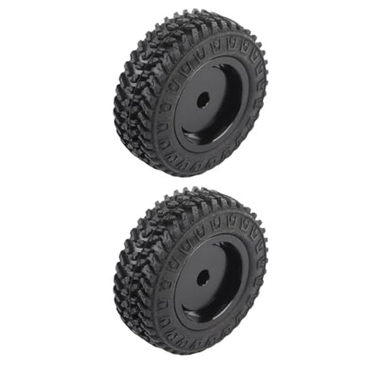 RC Wheels, Durable Rubber Tires with Aluminium Alloy RC Truck Wheels 55mm Diameter for D12 1/10 Scale RC Cars Off-Road Enthusiasts and Hobbyists