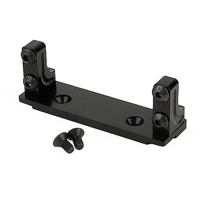 1/10 Metal Alloy Front Axle Servo Mount Holder Servo Fixed Bracket for AXI03004 Capra 1.9 RC Car Alloy Upgrade Parts (Black) - color: Black