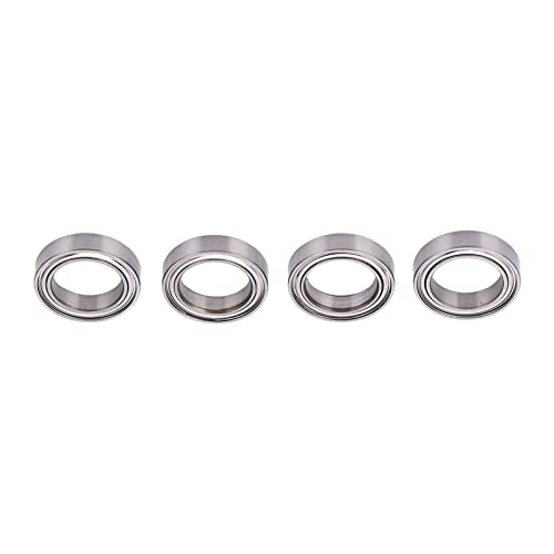 RC Ball Bearings Kit, 12mm Inner Diameter, Stainless Steel, Set of 4, for 1/10 RC Crawler Vehicles