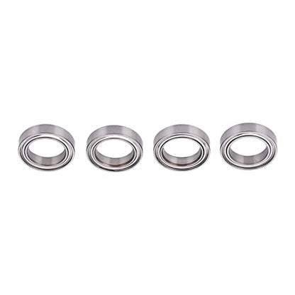 RC Ball Bearings Kit, 12mm Inner Diameter, Stainless Steel, Set of 4, for 1/10 RC Crawler Vehicles