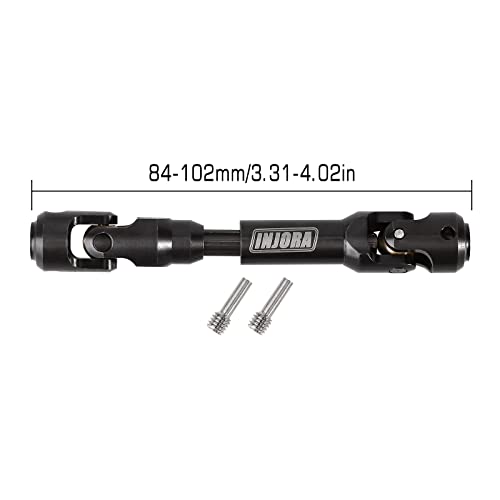 INJORA Steel Heavy-Duty Drive Shaft for SCX10 1/10 RC Car Crawler(84-102mm) - size: 84-102mm
