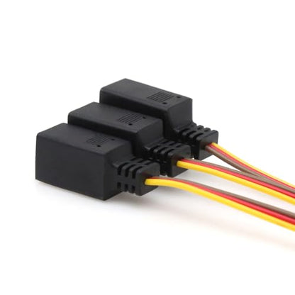 2pcs JR Style Servo Plug Splitter 1 Male to 2/4/5Female Y Harness Leads Y Splitter Cable Lead Wire 350mm for RC Cars Airplane Drone Receiver Servo ESC Cable Servo Fan 2pcs (1 Male to 2Female)