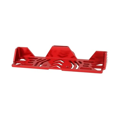 for Rock for Axial for SCX10 III Or 1/6 SCX6 1/10 RC Car Upgrade Accessories Parts CNC Aluminum Alloy Battery Mounting Tray Skid Plate RC Car DIY Parts(Red) - size: Red