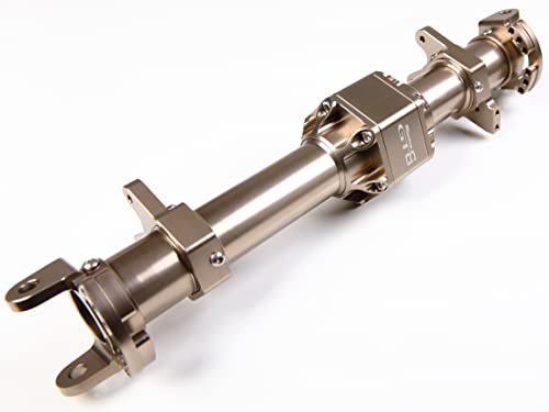 GTBRacing Metal Front Rear Axle Housing Set Fit Kyosho Mad Force Kruiser FO-XX Mad Crusher New USA-1 Upgrade Part (Titanium) | Aluminum Kyosho Mad Crusher Foxx USA-1 Axle - color: Titanium