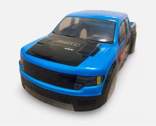 1/10 Scale RC Painted Drift Racing Touring On-Road Car Body Shell for Pick Up Truck F150 Style (Blue) - color: Blue