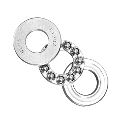 uxcell 51202 Thrust Ball Bearings 15mm x 32mm x 12mm Chrome Steel ABEC3 Single Row Roller 2pcs - size: 15mmx32mmx12mm