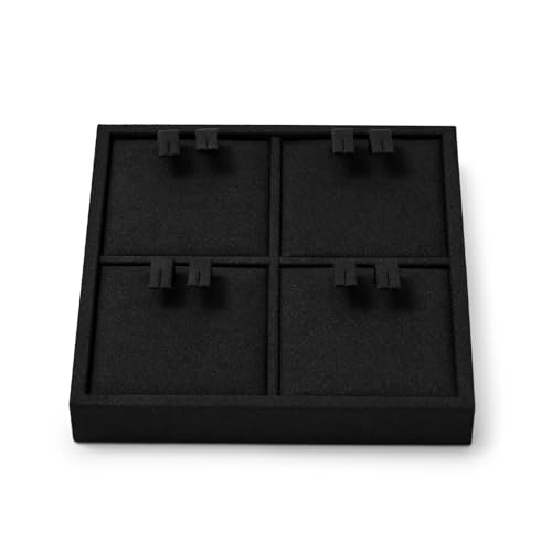 Oirlv Microfiber Jewelry Earring Display Tray Black | Black Microfiber Tray, Soft Premium Material, Sturdy Build, Great for Stud and Drop Earrings, Professional Display - style: P13702