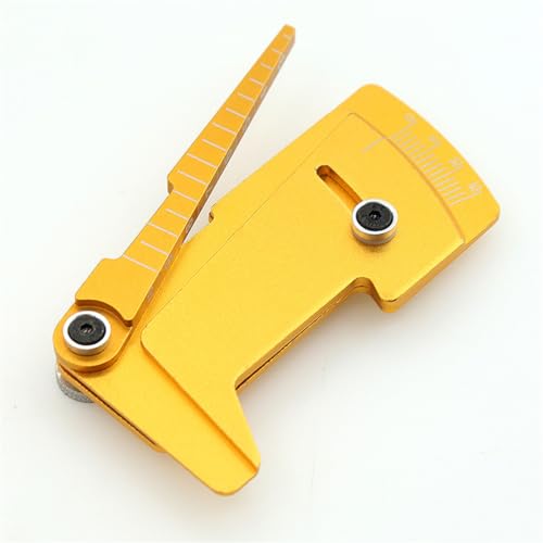 Aluminum Adjustable Wheel Rim Tire Height Camber Gauge Ruler RC Tool Kit for 1/10 RC Car, Gold