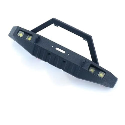for FMS for FCX18 for LC80 4-15V 1/18 Front Bumper with Lights Winch Controller RC for Rock Crawler Car Truck Upgrade Parts Repair Replacement Accessories Rc Bumpers(B) - size: B