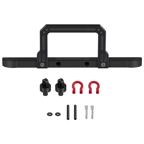 Metal Front Bumper with Tow Hooks Upgrades Parts Accessories | For 1/10 RC Crawler Car D90 D110