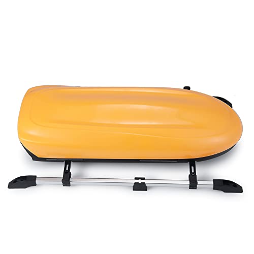 RC-Hub Plastic Roof Trunk Luggage Rack Box for 1/10 TRX-4 TRX-6 RC Crawler Car,Roof Top Carrier Storage Luggage Box for RC Crawler (Yellow) - color: Yellow