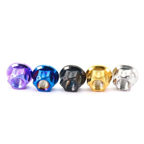 GR5 Titanium Alloy Fancy Nuts - Engraving & Milling Flower Head Screw Nuts (4pcs, M5, M6, M8, M10, M12; Blue, Purple; M8x1.25=4pcs) - color: blue purple, size: M8x1.25=4pcs