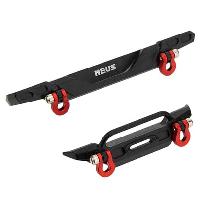 MEUS RACING Front Rear Bumper - CNC Aluminum Bumper for Axial SCX30 C10 Wrangler 1/30 RC Crawler Upgrades (For Wrangler) - color: For Wrangler