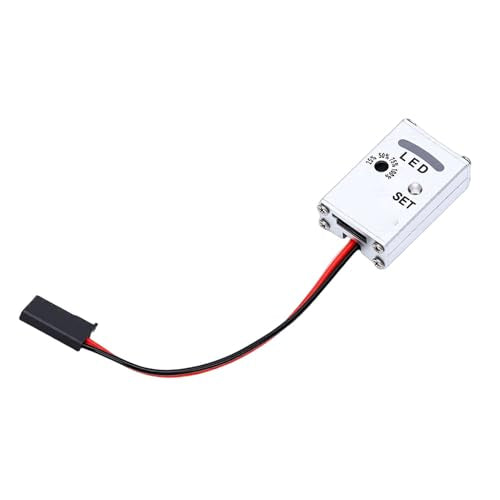 Kikumi 3 Axis RC Gyroscope, Aluminum Case, Adjustable Sensitivity Gyro Stabilizer with 3 Wire Servo, for RC Drift Cars, Rally Trucks, Control